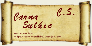 Čarna Šulkić vizit kartica